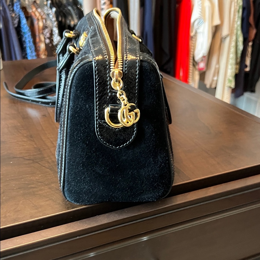 Gucci Ophidia Boston Suede Bag -Black - Picture 4 of 6